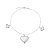 pulseira prata 925 feminina coração liso - prata 925 - Imagem 1