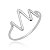 Anel prata feminino batimento cardiaco - prata 925 anel batimento - Imagem 1