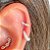 Piercing prata 925 piercing para orelha de prata tragus - helix - Flat - conch - Imagem 2