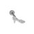 Piercing prata 925 piercing para orelha de prata tragus - helix - Flat - conch - Imagem 1