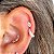 Piercing prata 925 para orelha tragus - helix - Flat - conch - Imagem 2