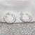 Brinco argola prata 925 pedras Cravejadas feminina original legitima - Imagem 8