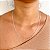 Corrente Elos De Coração Diamantada 45cm Prata 925 feminina cordão chocker - Imagem 2