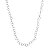 Corrente Elos De Coração Diamantada 45cm Prata 925 feminina cordão chocker - Imagem 1