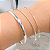 3 Bracelete Pulseira Largo Feminino Rigido Prata Legitima - Imagem 3