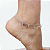 Tornozeleira Pontos De Luz 5mm Prata 925 zircônia Feminina - Imagem 2