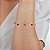 Pulseira Prata 925 Feminina Coração Zirconia Vermelho pura - Imagem 2