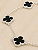 Pulseira Prata 925 Van 4 Trevo Resina Preto cravado legitima - Imagem 5