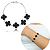 Pulseira Prata 925 Van 5 Trevos Resina Preto cravado prata legitima original feminina feminino - Imagem 1