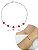 Pulseira Pontos Luz Vermelho Prata 925 original luxo pedras - Imagem 1
