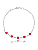 Pulseira Pontos Luz Vermelho Prata 925 original luxo pedras - Imagem 6
