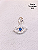 Berloque Olho Grego prata 925 original legitima pedras azul - Imagem 7