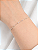 Pulseiras Elos Coração + Bolinha Prata 925 Legitima Feminina Prateado 18 Cm - Imagem 2