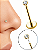 Piercing Labret Australiano 100% Titânio Haste Fina Push zirconia cravada - Imagem 5