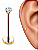 Piercing Labret Australiano 100% Titânio Haste Fina Push zirconia cravada - Imagem 2