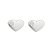 Brinco Coração Liso com Uma Pedra de Zircônia Cravada - Prata 925 - Imagem 2