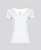 Blusa feminina básica flamê manga curta decote v branca # - Imagem 6