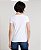 Blusa feminina básica flamê manga curta decote v branca # - Imagem 2
