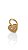 Piercing Fake Coração Cravejado Com Zircônias- Folheado A Ouro18k - Imagem 1