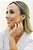 Brinco Aurora Ear Hook 3 Fileiras Cravejadas Com Zircônias - Folheado A Ouro18k - Imagem 3
