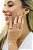 Brinco Aurora Ear Hook 3 Fileiras Cravejadas Com Zircônias - Folheado A Ouro18k - Imagem 2