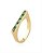 Anel Quadrado Com Cristais Verde - Banhado Em Ouro18k - Imagem 1