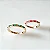 Anel Palito Verde Color- Banhado Em Ouro18k - Imagem 2