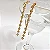Brinco Riviera 3 Pontas Cristal - Folheado A Ouro18k - Imagem 3