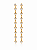 Brinco Riviera 3 Pontas Cristal - Folheado A Ouro18k - Imagem 1