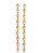 Brinco Riviera 3 Pontas Cristal - Folheado A Ouro18k - Imagem 1