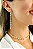 Brinco Riviera 3 Pontas Cristal - Folheado A Ouro18k - Imagem 2