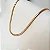 Colar Malha Snake Achatada 3mm -Folheada A Ouro18k - Imagem 4