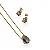 Conjunto Gota Ametista Violeta - Banhado Em Ouro18k - Imagem 1