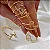 Anel Personalizado Ajustável Com Inicial Cravejada - Banhado Em Ouro18k - Imagem 3