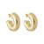 Brinco Argola Drop - Banhado Em Ouro18k - Imagem 1