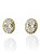 Brinco Oval Cristal Cravejado Stella- Banhado Em Ouro18k - Imagem 1