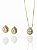Conjunto Gota Cristal Isotta- Banhando Em Ouro18k - Imagem 1
