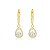 Brinco Argolinha Cravejada Fiorella - Banhado Em Ouro18k - Imagem 1