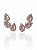 Brinco Ear Cuff Rosa Claro Cravejado Caterina - Banhado Em Ouro18k - Imagem 1