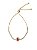 Pulseira Ajustável Rosa Pink  Elisa- Banhado Em Ouro18k - Imagem 1