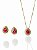 Conjunto Gota Rosa Pink Isotta- Banhando Em Ouro18k - Imagem 1