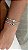 Pulseira Ajustável  Azul Safira Cravejada  Elisa- Banhado Em Ródio Branco - Imagem 3