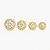 Brinco Duplo Diamond Ponto de Luz- Banhado no Ouro18k - Imagem 1