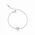 Pulseira Trevo - Banhada no Ródio Branco - Imagem 1