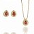 Conjunto Gota Rubi - Banhado em Ouro18k - Imagem 1