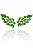 Brinco Ear Cuff Azura Verde Esmeralda- Banhado em Ouro18k - Imagem 1