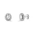 BRINCO  OVAL CRISTAL -  PRATA 925 - Imagem 1
