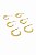 Trio de Brincos Argola Luna - Banhado A Ouro18k - Imagem 1