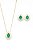 Conjunto Gota Verde Esmeralda Elissa - Banhado no Ouro18k - Imagem 1