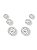 Trio de Brincos Cristal - Banhado Em Ródio Branco - Imagem 1